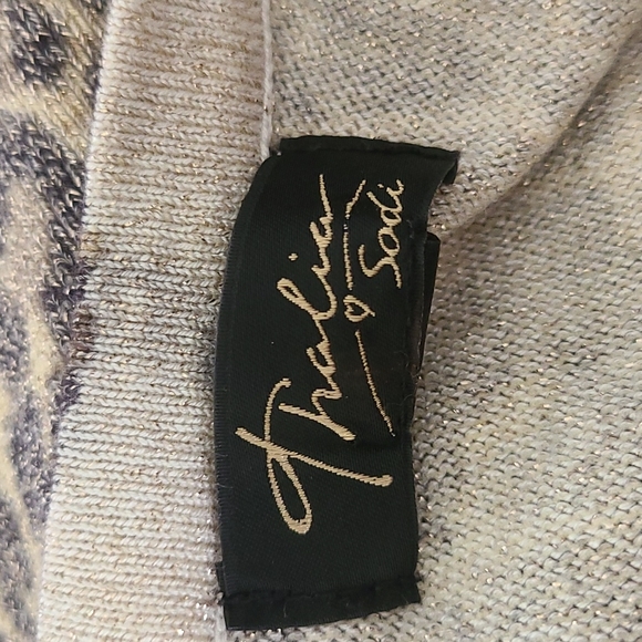 Thalia Sodi Metallic Leopard Crew-Neck Sweater - Picture 9 of 11